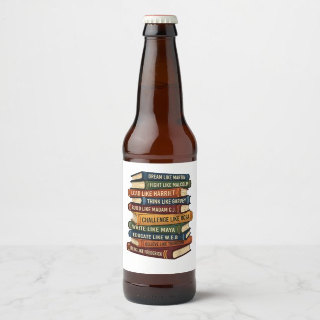 Monat des schwarzen Geschichts Traums Bierflaschenetikett (Vorderseite)