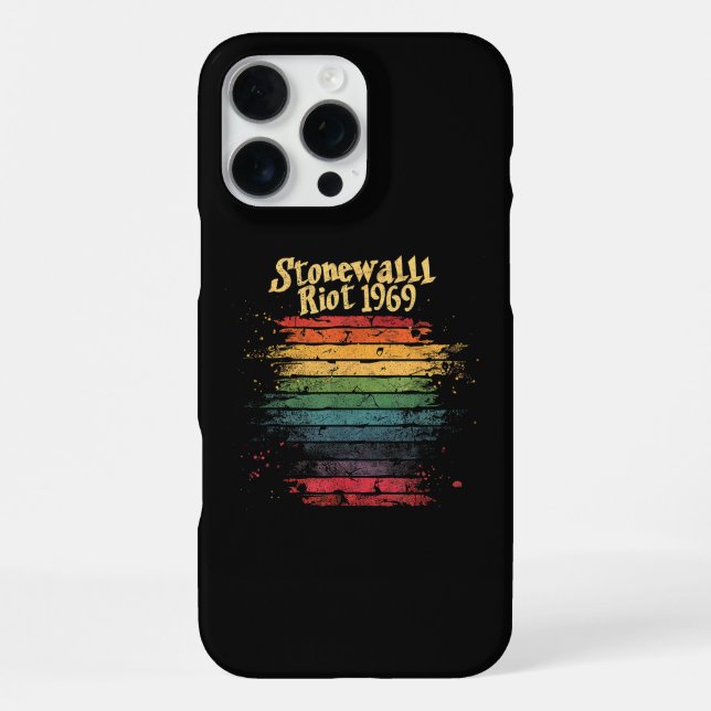 Monat des Schwulenstolzes Regenbogenflagge Steinma iPhone Hülle (Rückseite)
