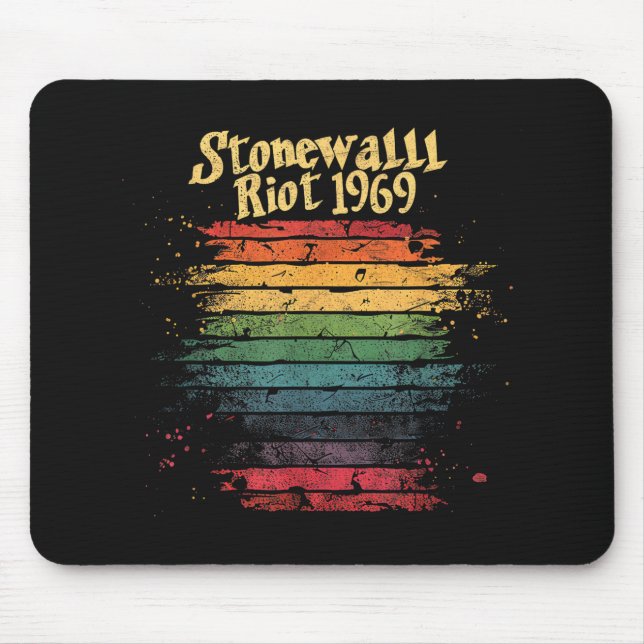 Monat des Schwulenstolzes Regenbogenflagge Steinma Mousepad (Vorne)