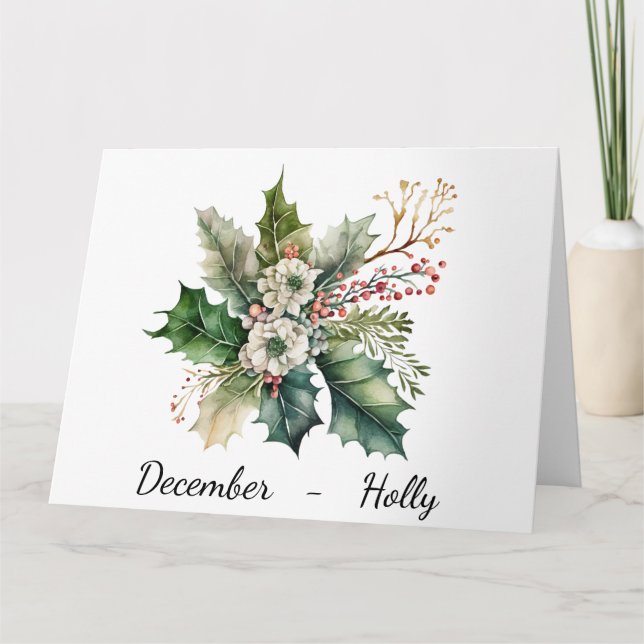 Monat Dezember Geburtskarte Karte (Vorderseite)