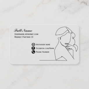 MONAT Fem Design Business Card Visitenkarte