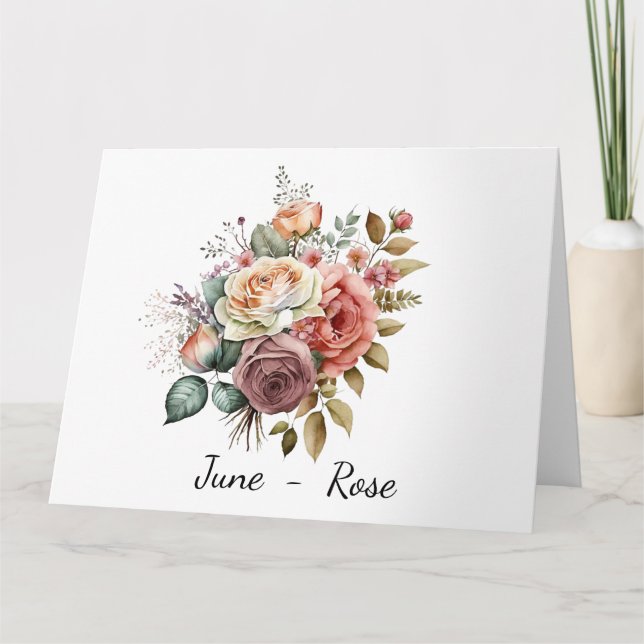 Monat Juni Geburtskarte Karte (Vorderseite)