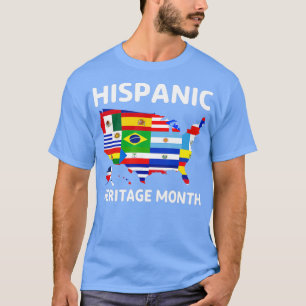 Monat Latino Länder fahnen USA T-Shirt