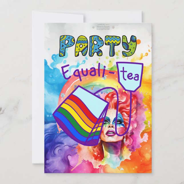 Monat LGBT mit Regenbogen Einladung (Vorderseite)