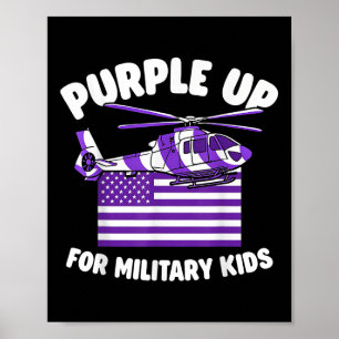Monat Lila für Militärkinder B Poster