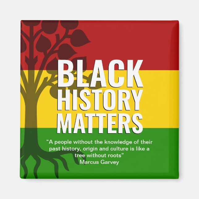 Monat MARCUS GARVEY Zitat BHM Magnet (Vorne)