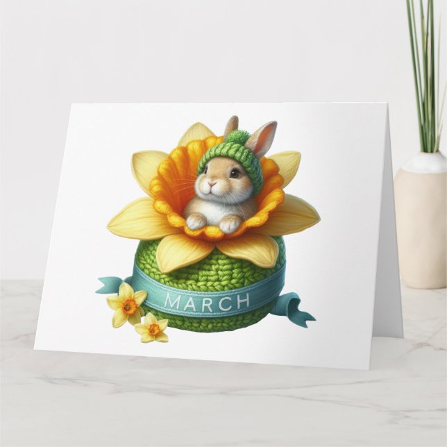 Monat März Geburtskarte Karte (Vorderseite)