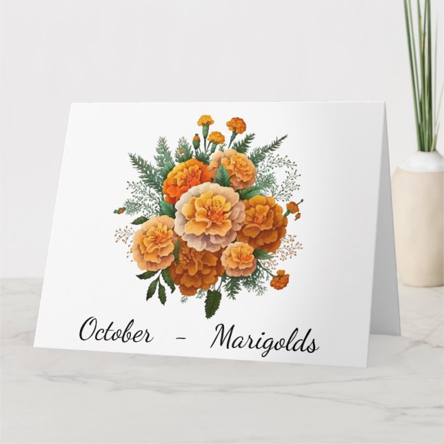 Monat Oktober Geburtskarte Karte (Vorderseite)