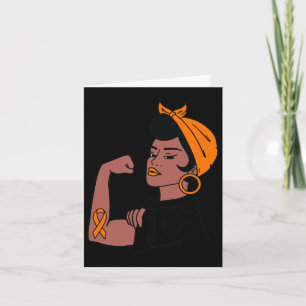 Monat Orange Ribbon Krieger Frauen Geschenk Karte