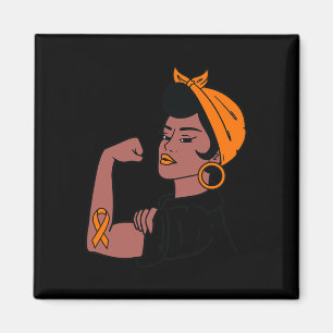Monat Orange Ribbon Krieger Frauen Geschenk Magnet