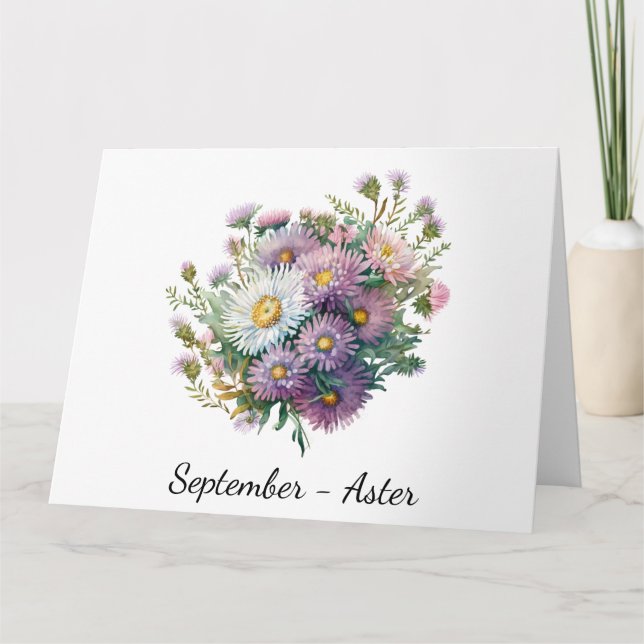 Monat September Geburtskarte Karte (Vorderseite)