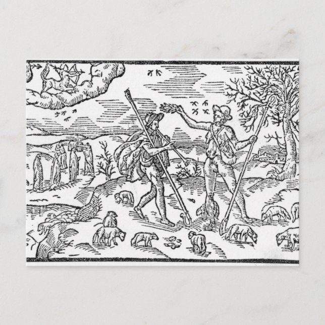 Monat September 'The Shepherdes Calender' Postkarte (Vorderseite)