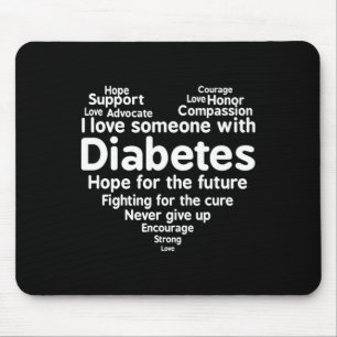 Monat zur Unterstützung des Diabetes-Bewusstseins Mousepad
