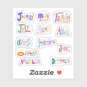 Monate des Jahres Sticker