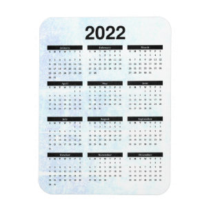 Monatlich 2022 Kalender Magnet Texturiert
