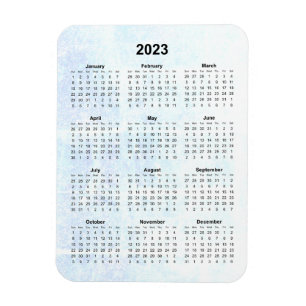 Monatlich 2023 Kalender Magnet Texturiert