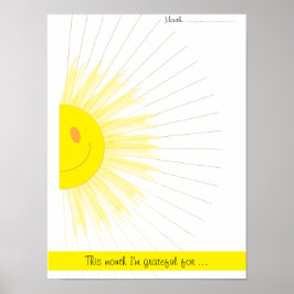 Monatliche Dankbarkeit Gedächtnisrennen Sonnensche Poster