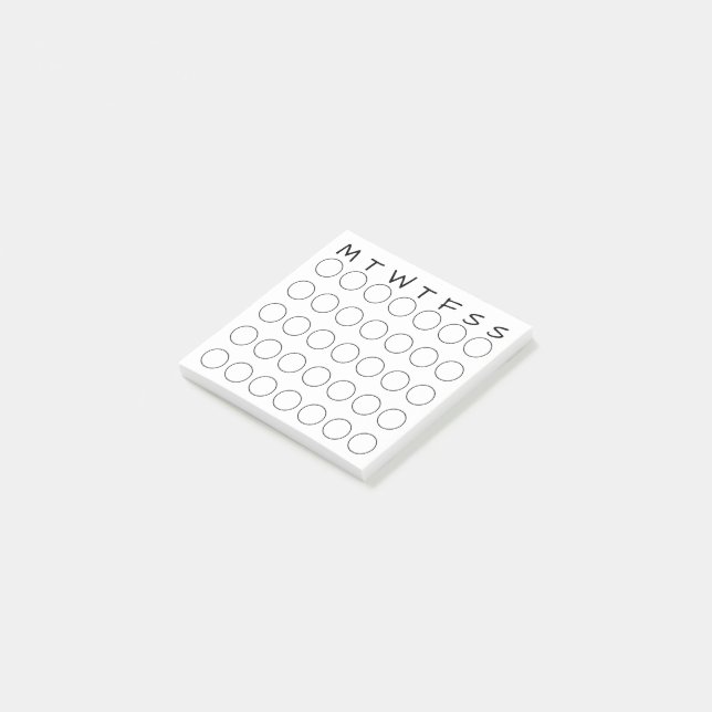 Monatliche Kalenderzirkel Habit Tracker Journaling Post-it Klebezettel (angewinkelt)