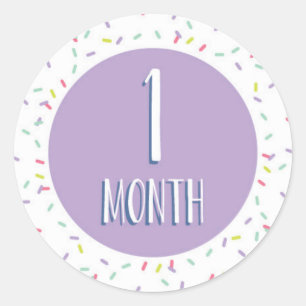 Monatliche Meilensteine-Aufkleber Runder Aufkleber