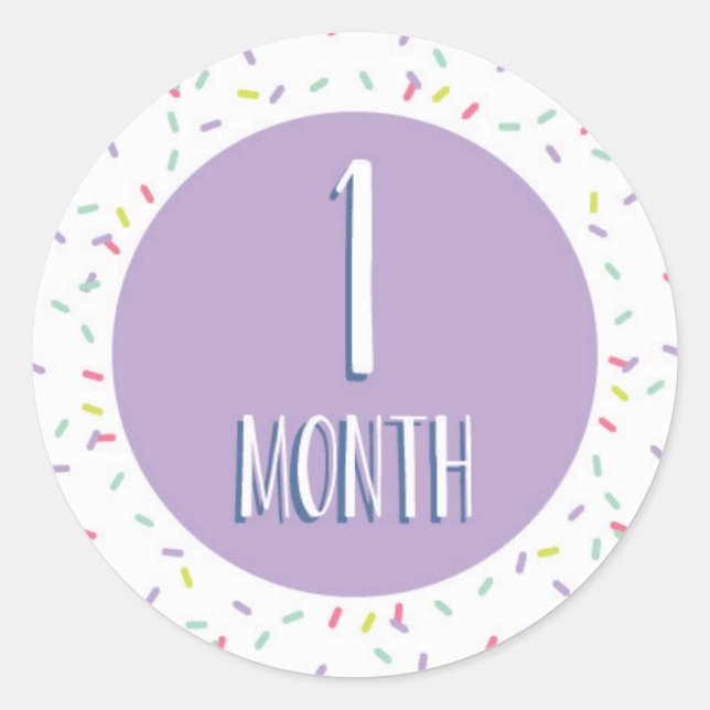 Monatliche Meilensteine-Aufkleber Runder Aufkleber (Vorderseite)