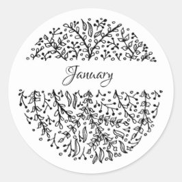 Monatliche Stickers Januar - Text bearbeitet