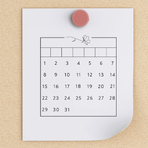 Monatlicher Bullet Journal Kalender Habit Tracker  Gummistempel