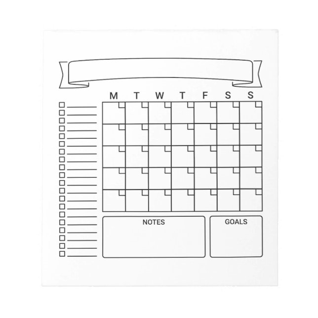 Monatlicher Bullet Journal Planer Notizblöcke (Vorderseite)