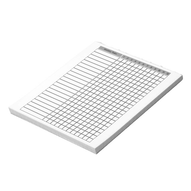 Monatlicher Checklisten-Plan Notepad Notizblock (Rotiert)