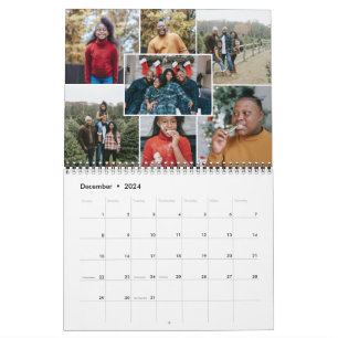 Monatlicher Fotokalender für 7 Fotos der Familie Kalender