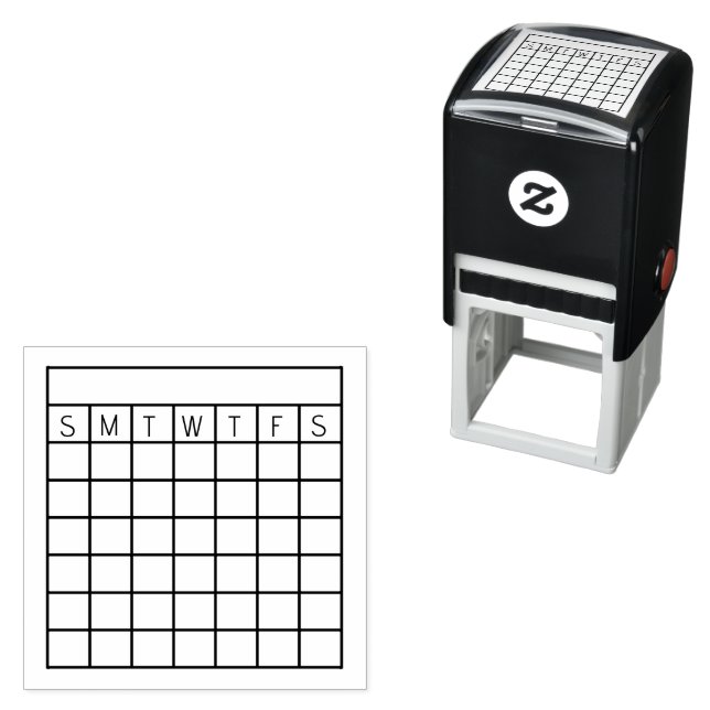Monatlicher Habit-Tracker, Kalender-Briefmarke, Ze Permastempel (Beispiel)