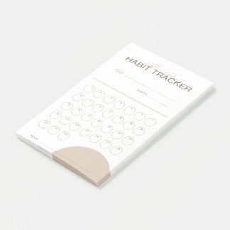 Monatlicher Habit-Tracker Post-it Klebezettel
