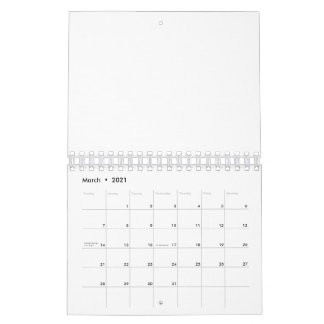 Monatlicher Kalender 2021