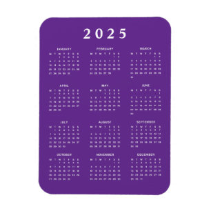 Monatlicher Kalender 2025 Magnet