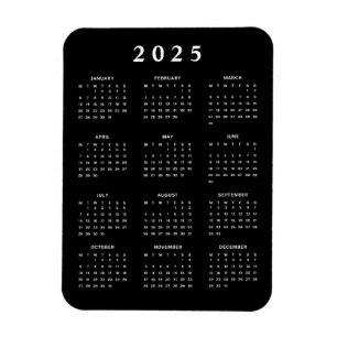 Monatlicher Kalender 2025 Magnet