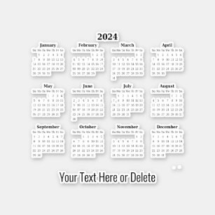 Monatlicher Kalender für den benutzerdefinierten T Aufkleber