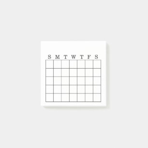Monatlicher Kalender/Habit-Tracker-Post-It-Notiz Post-it Klebezettel