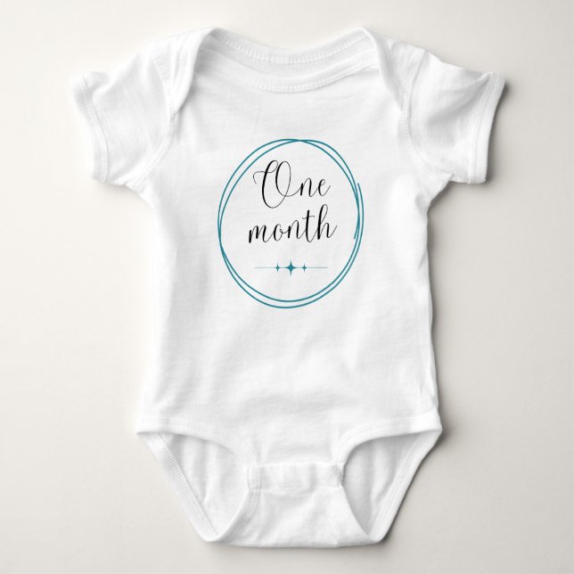 Monatlicher Milestone Bodysuit 1 Monat Baby Strampler (Vorderseite)