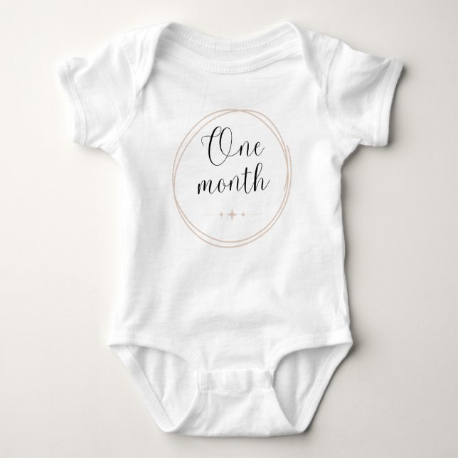 Monatlicher Milestone Bodysuit 1 Monat Baby Strampler (Vorderseite)