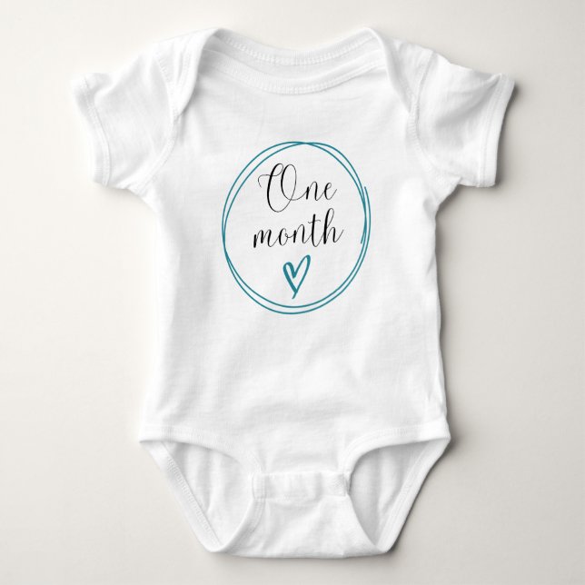 Monatlicher Milestone Bodysuit 1 Monat Baby Strampler (Vorderseite)