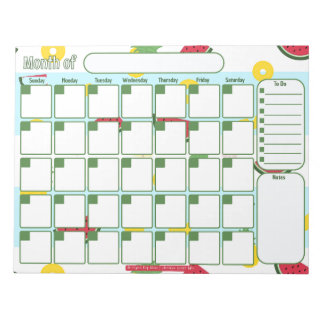Monatlicher Planer | Ananas Watermelon Notizblock
