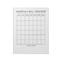 Monatlicher Rechnungs-Tracker-Kalender | Finanziel
