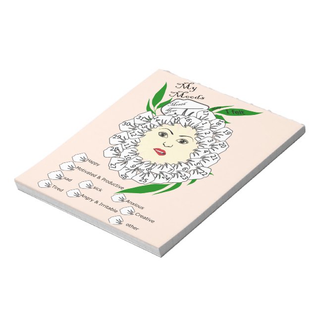 Monatlicher Stimmungsspur Notizblock (Rotiert)