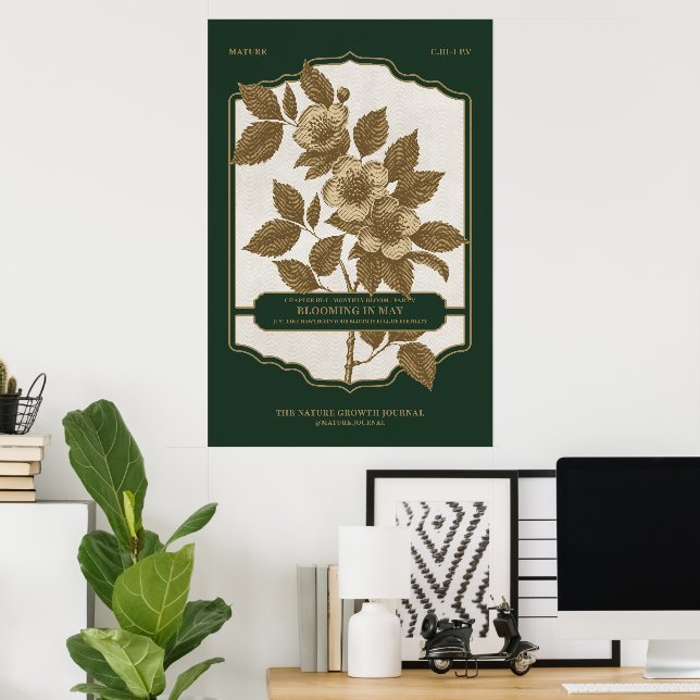 MONATLICHES BLUMEN - MAI GEBURT BLUME GIFT POSTER (Heimbüro)