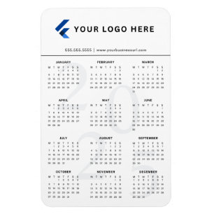 Monatliches Logo Minimalistisch 2025 Kalender Magnet