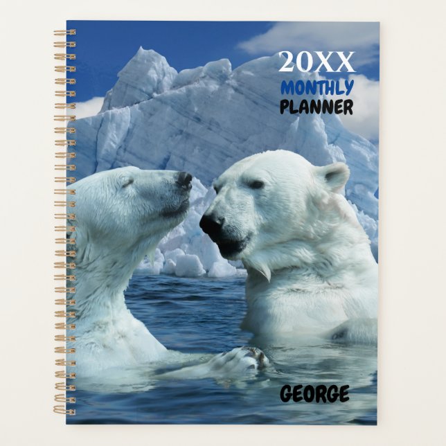 Monatsbuch für den undattierten Polar-Bär Planer (Vorderseite)