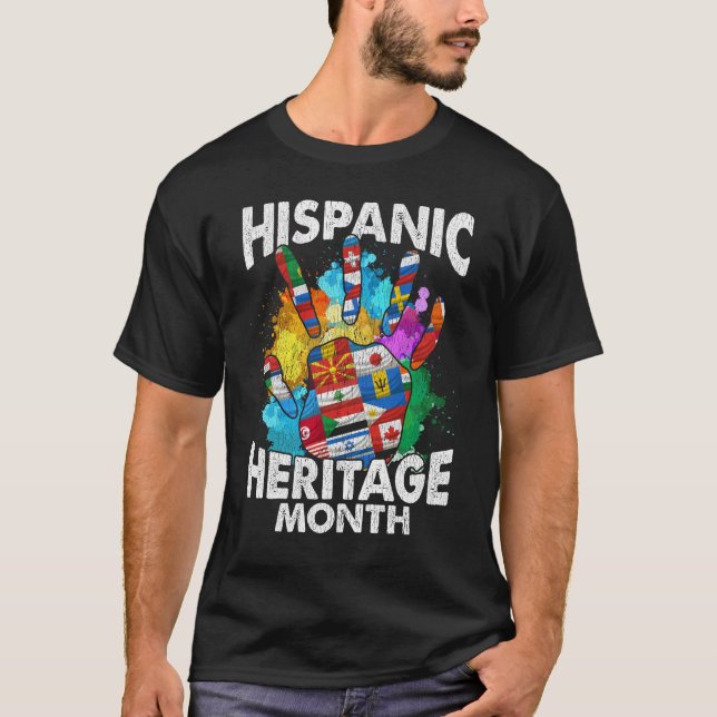 Monatsflaggen des spanischen Kulturerbes T-Shirt (Vorderseite)