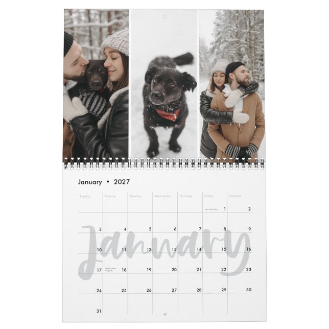 Monatsfoto-Collage zur Lebenskalligraphie Kalender (Jan 2027)