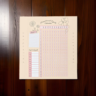 Monatsgrundarbeitszeit für Frauen Notizblock