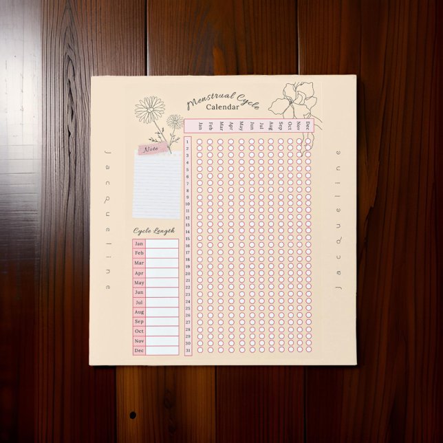 Monatsgrundarbeitszeit für Frauen Notizblock (Von Creator hochgeladen)