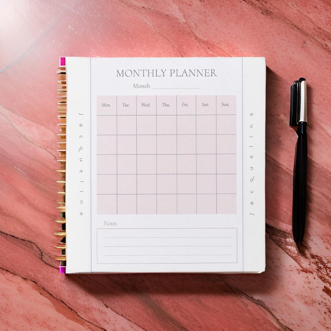 Monatsgrundname Mauve Gray Notepad Notizblock (Von Creator hochgeladen)